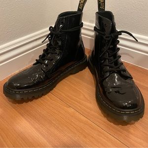 Authentic Dr. Marten Luana coated black glitter